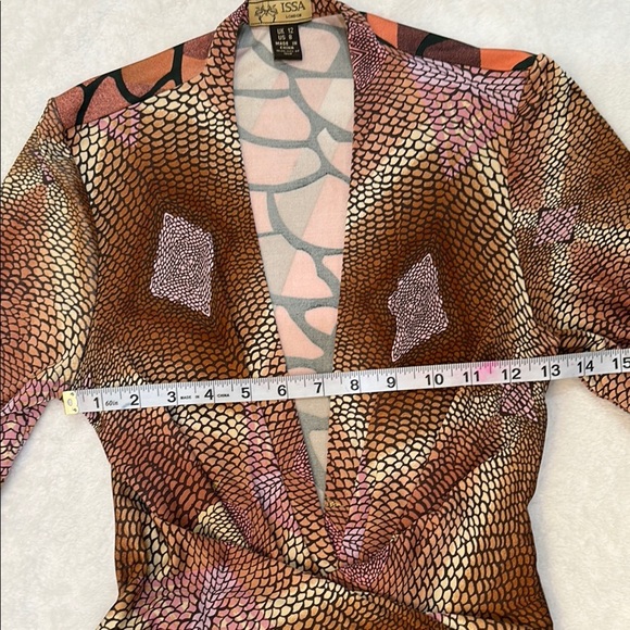 Issa London 100% Silk Business Multicolor Long Sleeve Dress - Picture 6 of 16